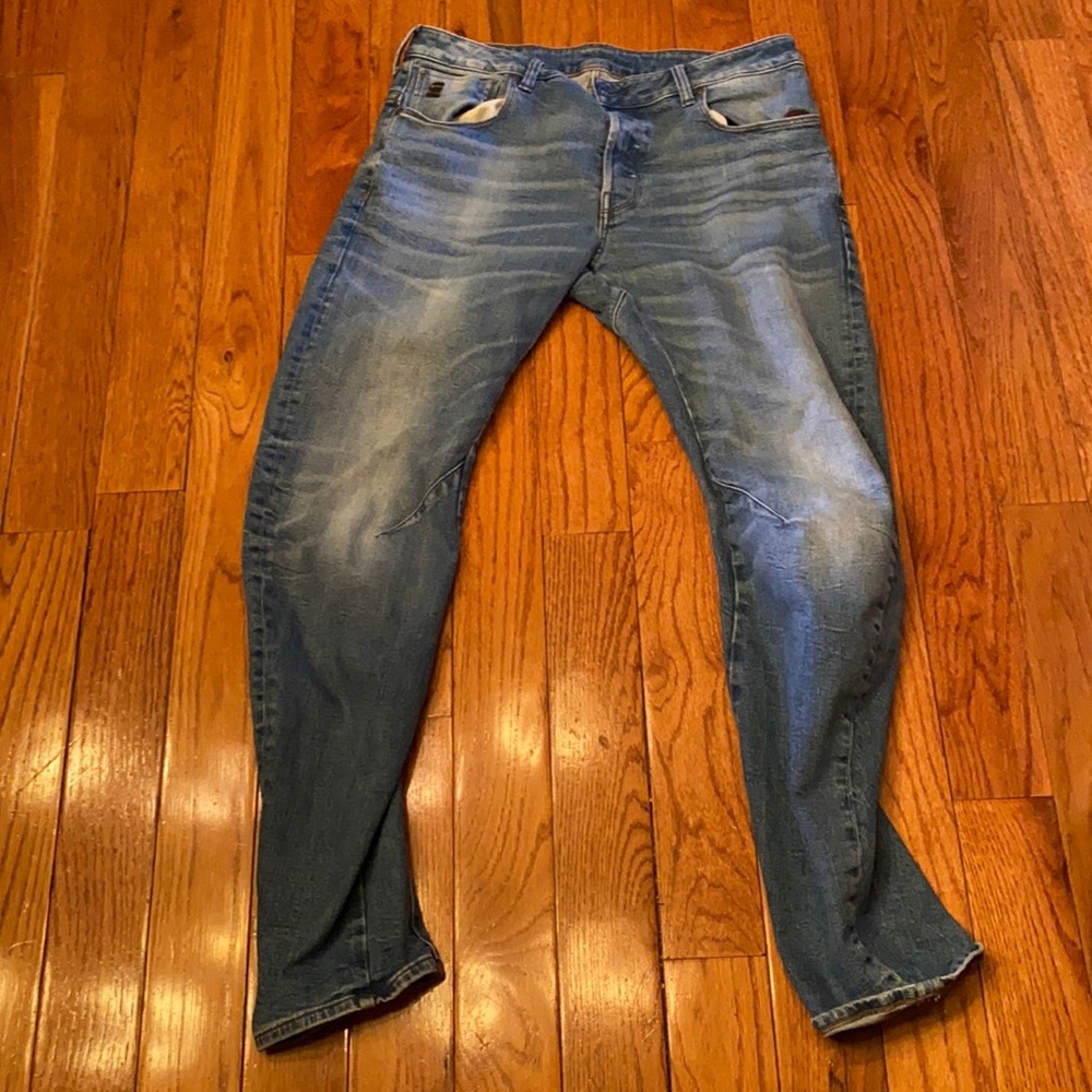 G Star blue 3D Arc Slim Jeans